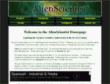 Tablet Screenshot of alienscientist.com